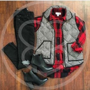 ROCHELLE Herringbone Autumn Vest